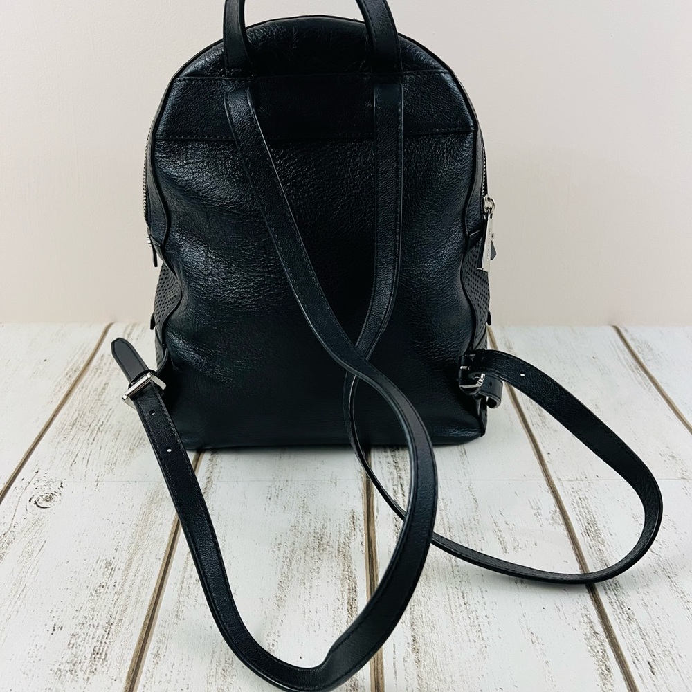 Michael Kors Black Leather Medium Backpack - Picture 5 of 11